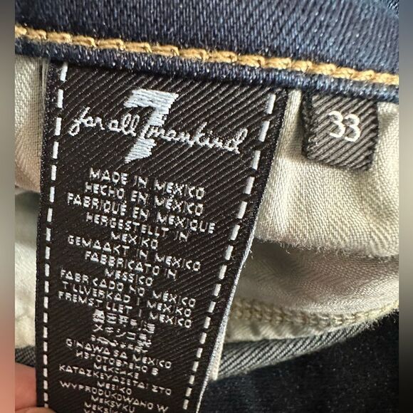 NWT 7 For All Man Kind Women’s Plus Size  “Ankle Gwenevere” Blue Jeans Size 33” - Picture 11 of 12